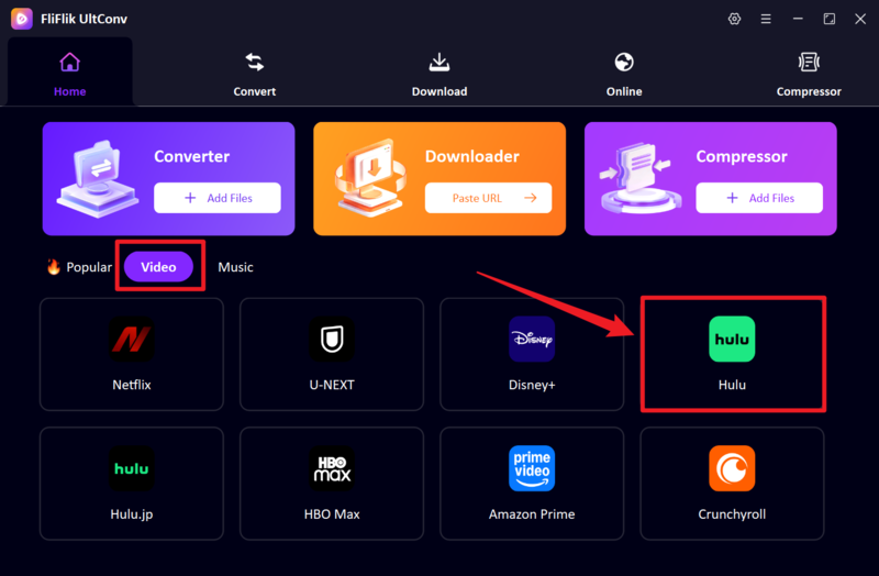 Open Hulu Converter Inside Ultconv