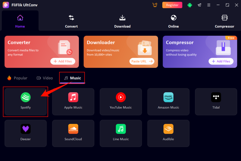Click Ultconv Spotify Converter