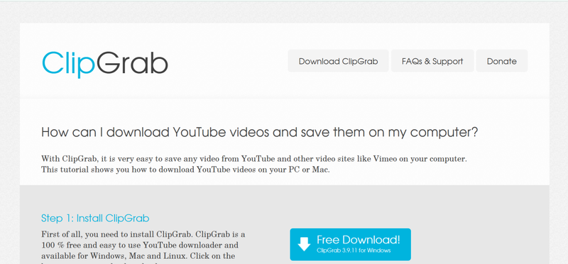 Clipgrab Video Downloader Interface