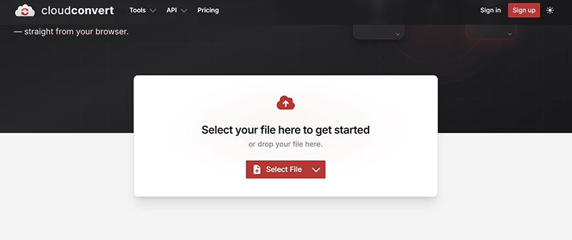 upload flac file to cloudconvert