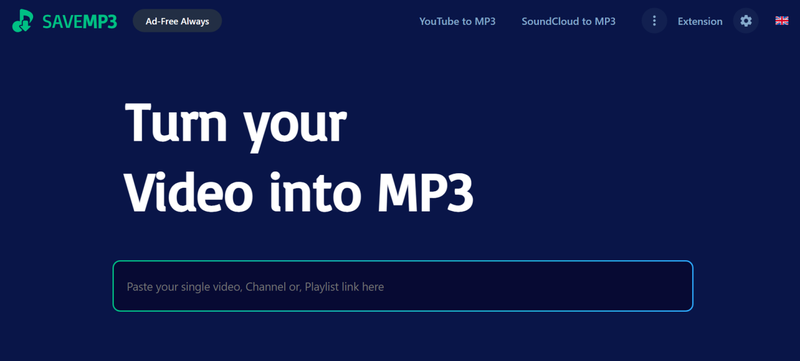 Cnvmp3 Youtube to Mp3 Converter Interface