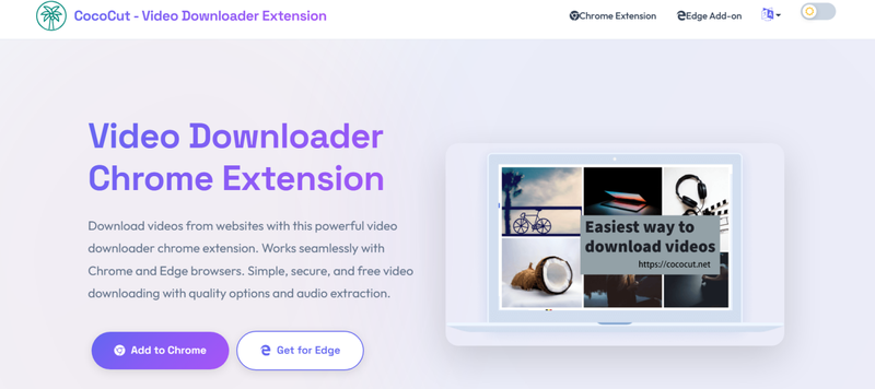 Cococut Chrome Extension Downloading Odysee Video