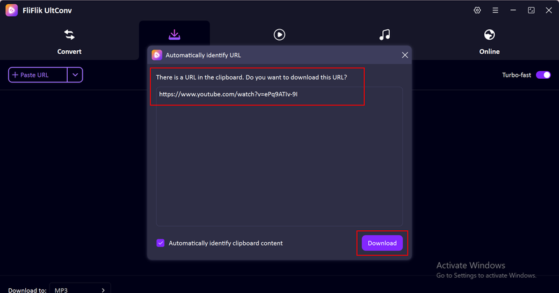 Paste Video Link Ultconv
