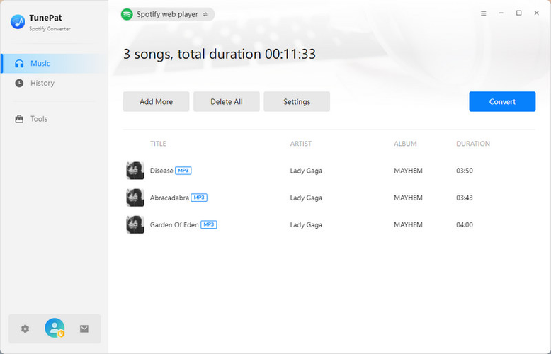 Convert Spotify Music Tunepat