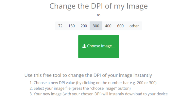 Change DPI of a Photo Online