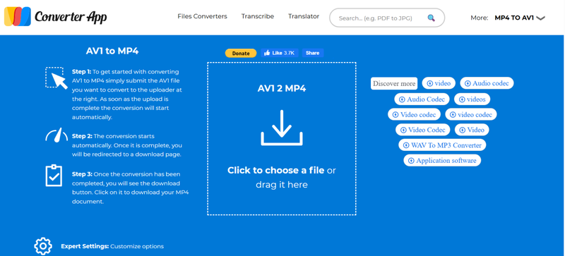Convert Av1 to Mp4 Using Converter App Online