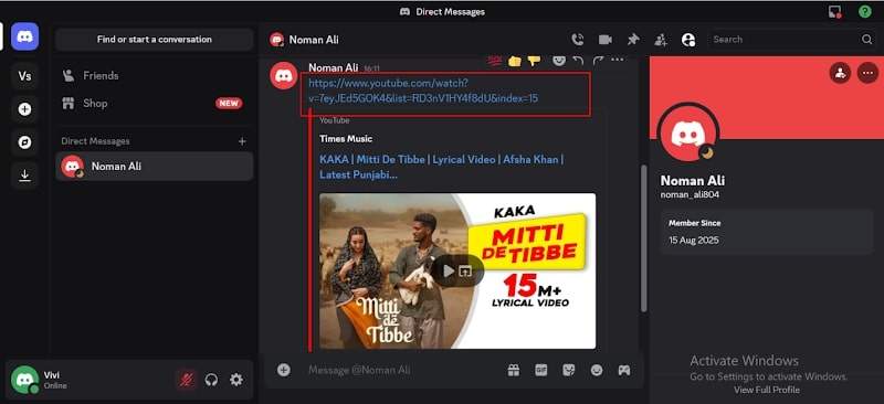 Copy Discord Shared Video URL