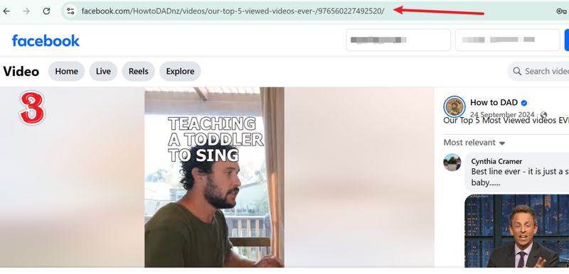 Copy Facebook Video Url