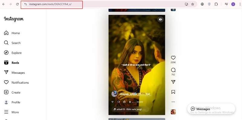 Copy Instagram Video Link