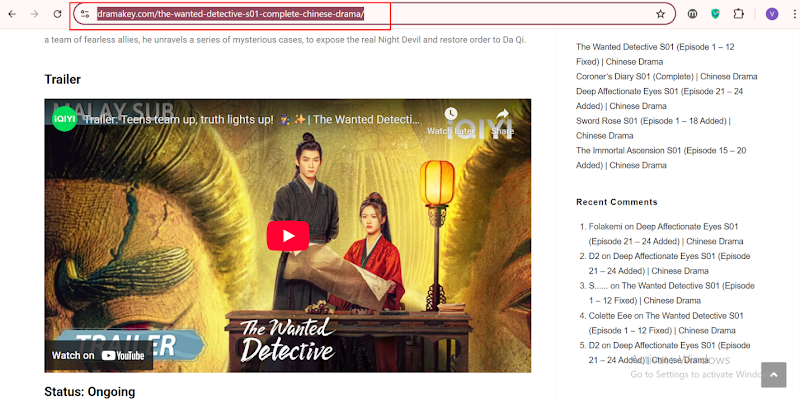 copy korea drama url