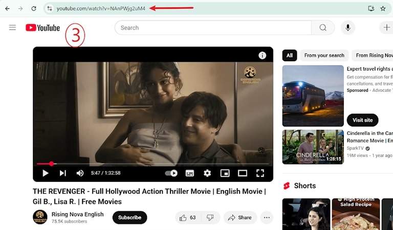 copy movie url