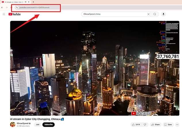 copy video or music url
