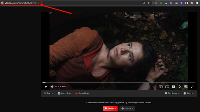 Copy Yflix Movie Link from Browser