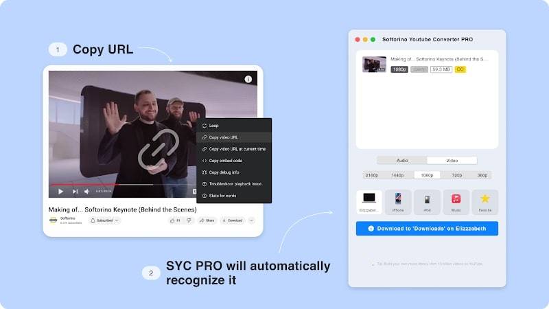 Copy YouTube Music Video URL