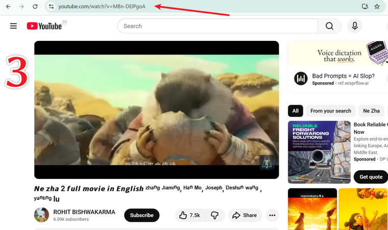 Copy Youtube Video Link Ne Zha 2