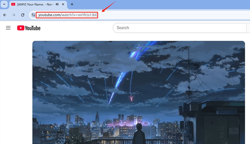 Copy YouTube video URL