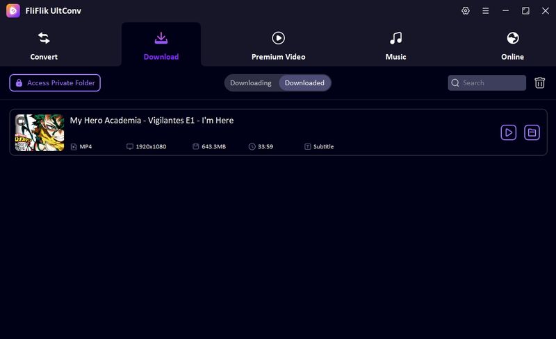 Crunchyroll Anime Series Downloaded in Ultconv