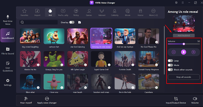 Customise sound with Fliflik Voice Changer