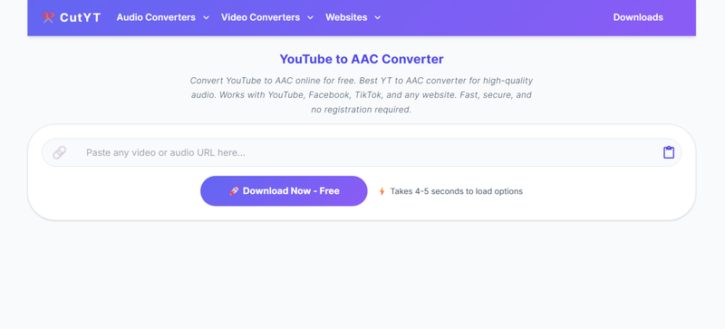 Cutyt Youtube Aac Converter Interface