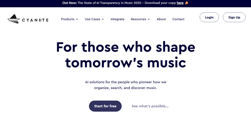 Cyanite Ai Music Analysis Dashboard Interface