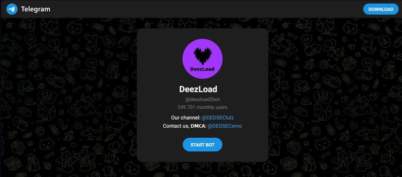 Telegram Deezer Downloader Bot