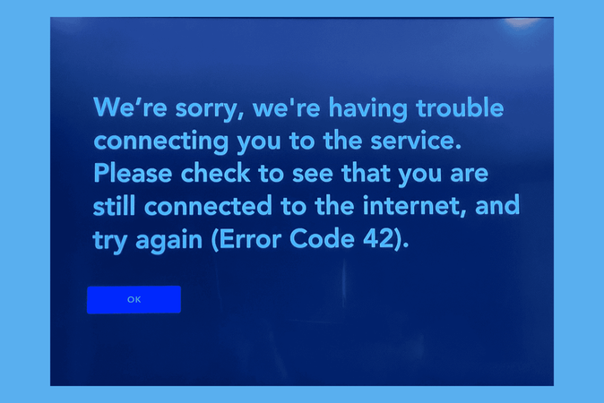 Disney Plus Error Code 42