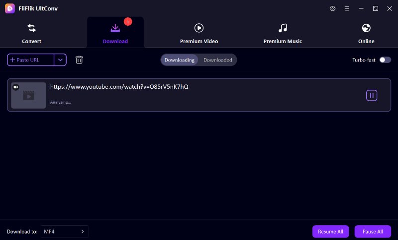 Paste Youtube Video Link Manually in Ultconv