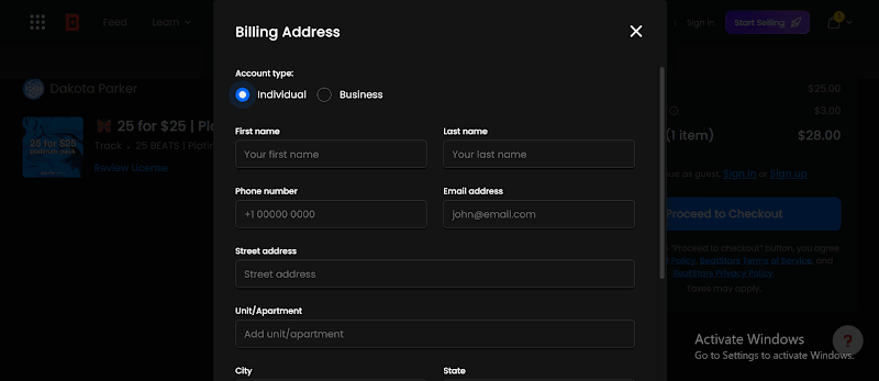 download beatstars purchased beat