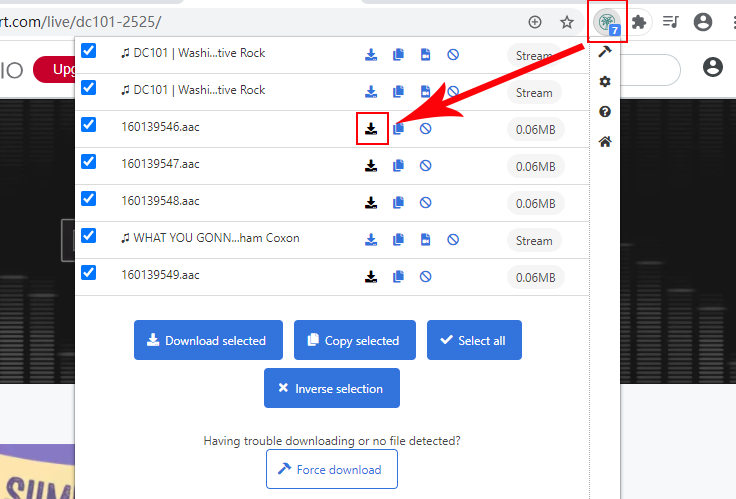 Download Button Cococut Browser Extension