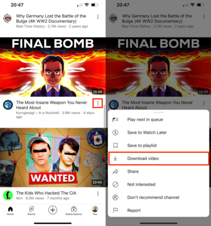 download clips from youtube on iphone officially