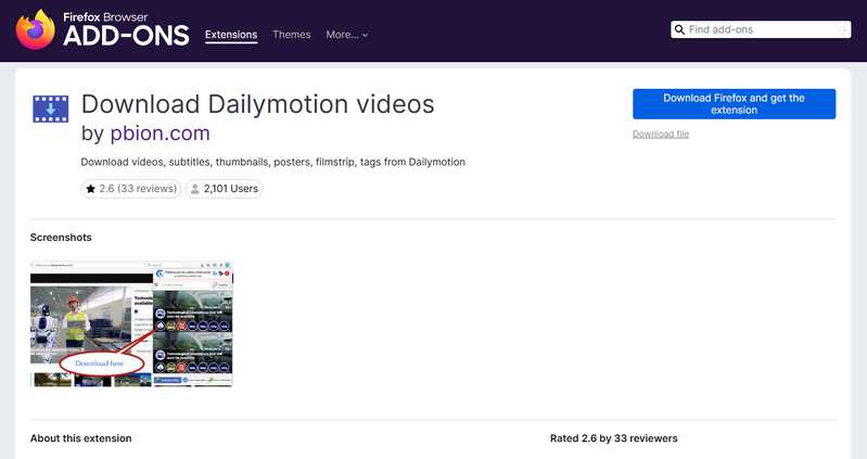 Download Dailymotion Videos Firefox