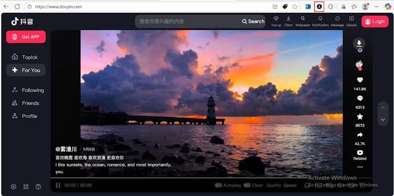 Download Douyin Video in Edge