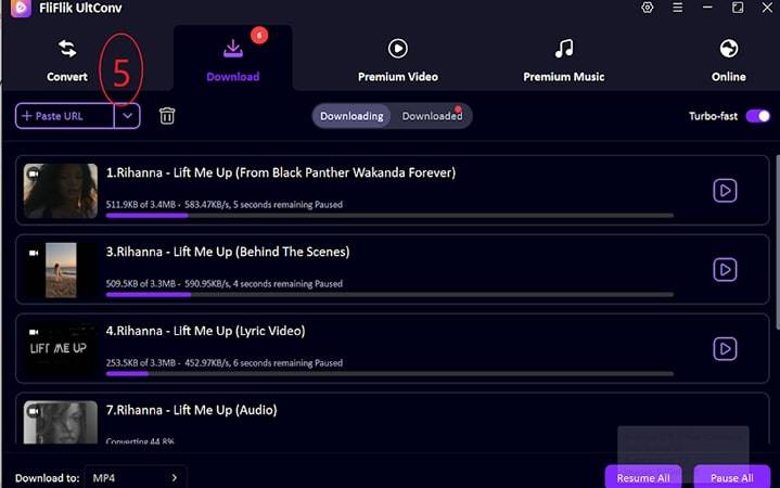 download entire youtube playlist to mp4 with ultconv video downloader