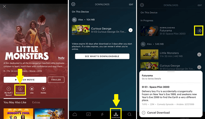 download hulu offline on android