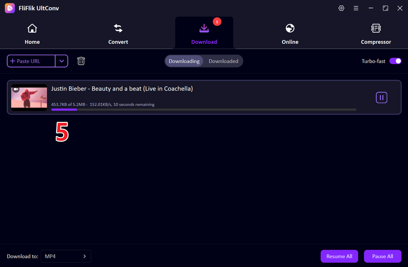 Ultconv Youtube Video Downloading Process
