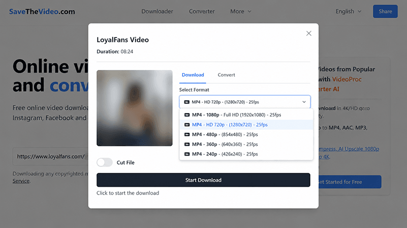 download loyalfans video with savethevideo