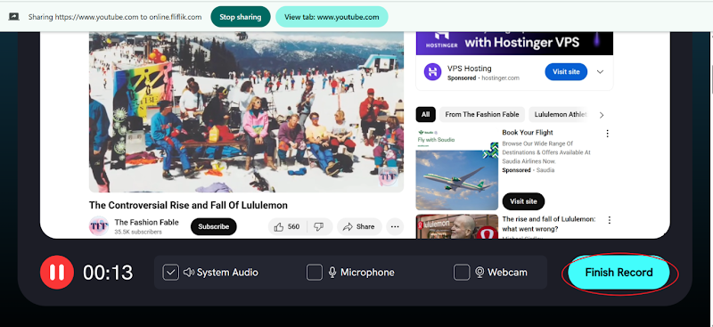 Download members only video on YouTube with Flikflik Screen Recorder to watch offline
