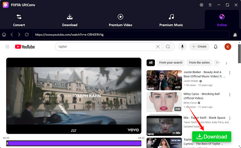Download members only video on YouTube with Ultconv