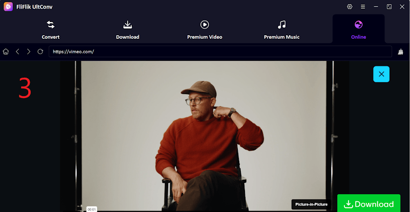 Download private Vimeo videos with UltConv Video Converter on PC