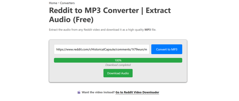 Download Reddit Mp3 File from Easyconverter