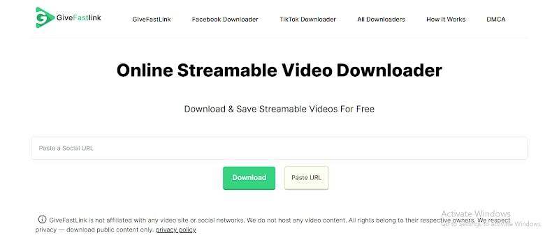 Download Streamable with GiveFastLink