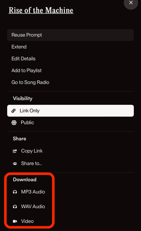 Download Suno Songs in Library