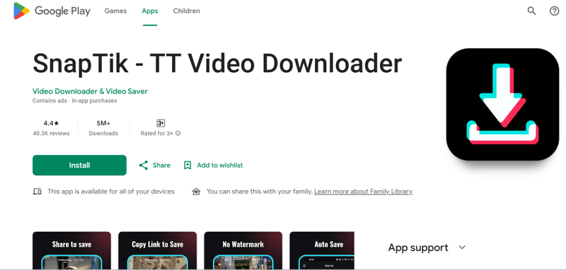 Download Tiktok Story with Snaptik App