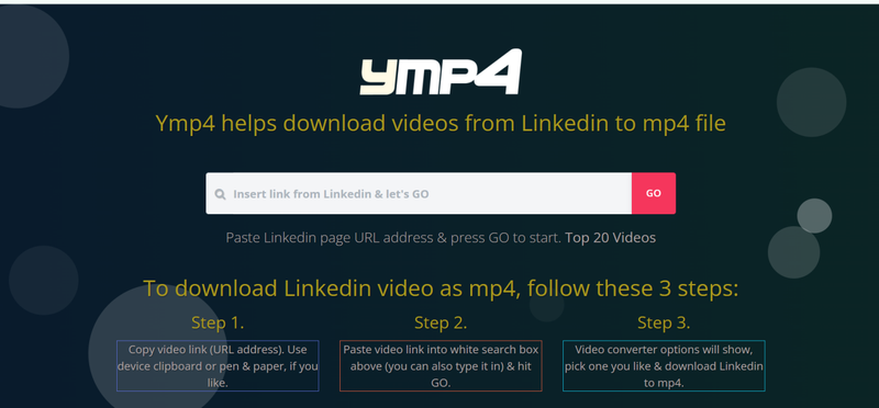 Download Linkedin Videos with Ymp4
