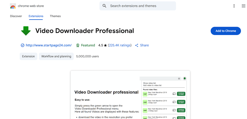 Download Vimeo Chrome extension Video Downloader Professional