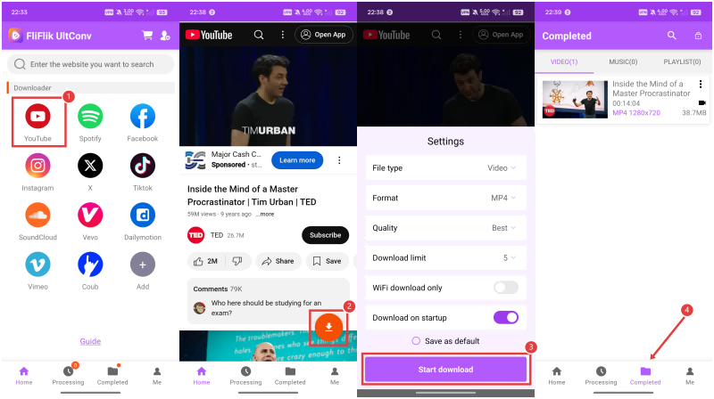 rip music from youtube on android
