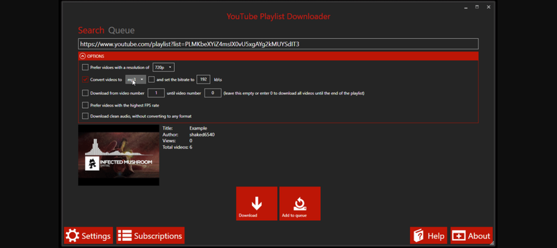 Set MP4 format