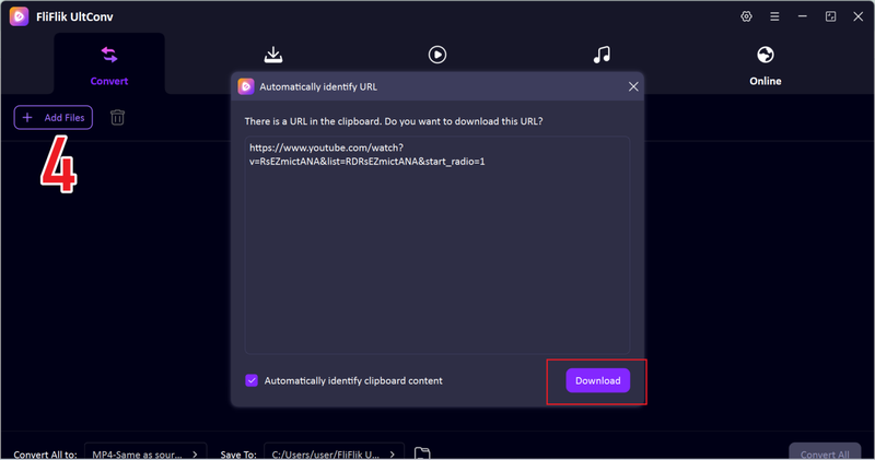 Confirm Youtube Track and Download