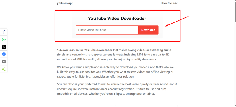Download Youtube Videos with Y2down