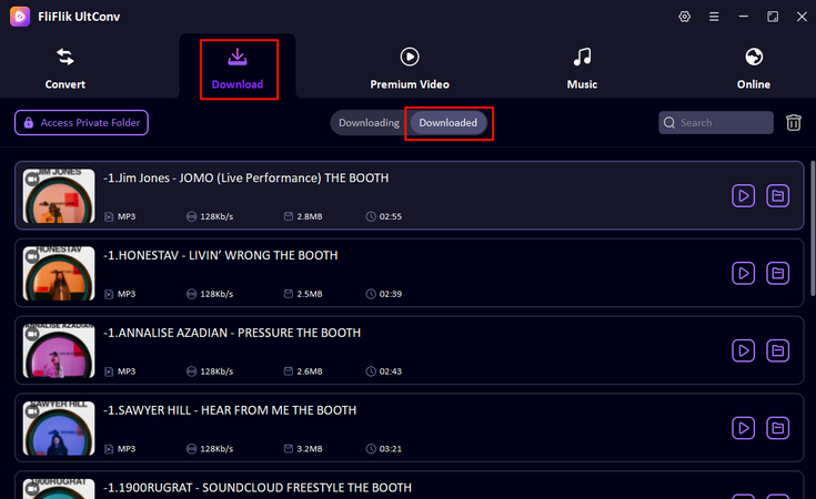 Downloaded Soundcloud Playlist